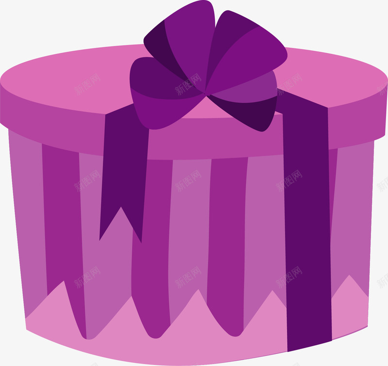 紫色圆形的礼物盒矢量图ai免抠素材_88icon https://88icon.com 圆形的礼盒 圣诞节 圣诞节礼物 矢量png 礼物 紫色礼盒 矢量图