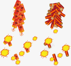 新年炮竹声声响素材