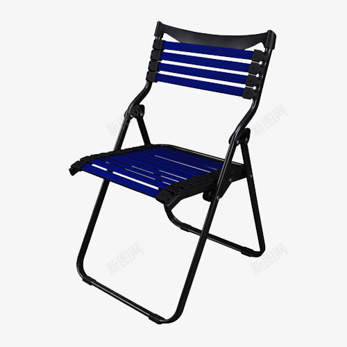 蓝色折叠椅png免抠素材_88icon https://88icon.com 不锈钢 产品实物 折叠椅 条状 椅子 网状 蓝色