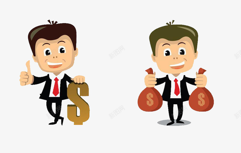 卡通商务男人png免抠素材_88icon https://88icon.com 卡通人 卡通男人 商务 商务卡通人 白领 西装男 金融