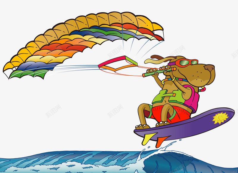 哈巴狗在冲浪png免抠素材_88icon https://88icon.com 冲浪 动物 卡通的 狗狗