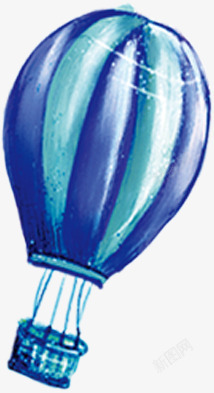 蓝色冰爽氢气球素材