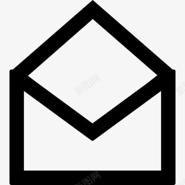 打开信封邮件标志图标图标