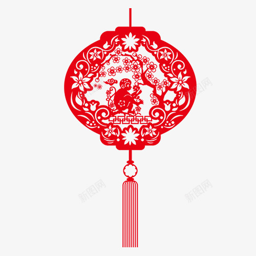 春节剪纸png免抠素材_88icon https://88icon.com 中国风 中秋 剪纸灯笼 正月十五 灯笼