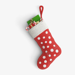 彩色创意圣诞礼物袜子元素素材