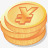 工资日元硬币图标图标