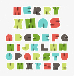 圣诞节时尚字母矢量图素材