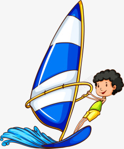 帆船冲浪运动员素材