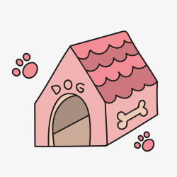 粉色宠物狗狗窝素材