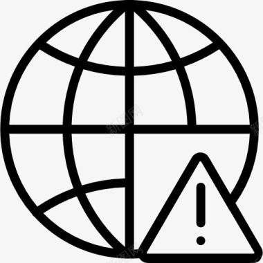 六角网格全球图标图标