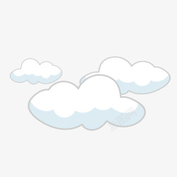 汉堡插画线稿白色圆弧白云元素矢量图高清图片