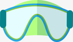夏日海滩潜水镜素材