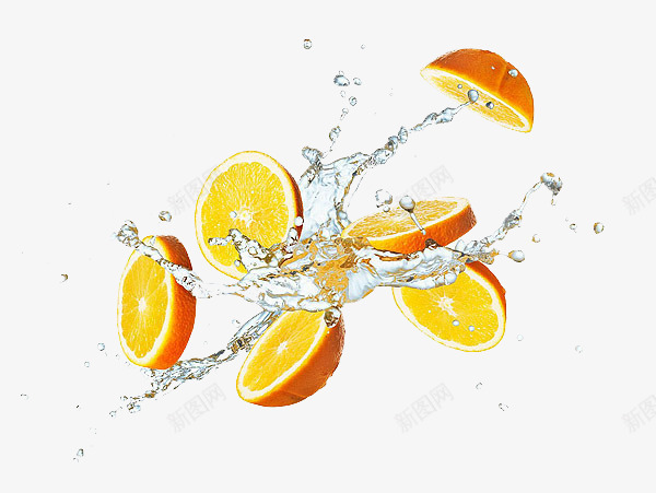 创意个性的翻滚橙子png免抠素材_88icon https://88icon.com 切片 橙子 水滴 水纹 水花 翻滚