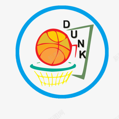 一个篮球进框的标志图标图标