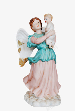 抱着婴儿的天使素材