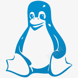 晚礼服Linux企鹅蓝色图标图标
