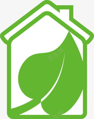 绿色房屋装修图标图标