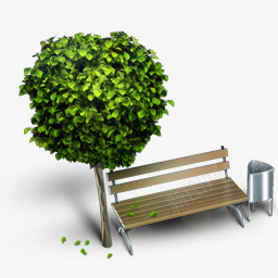 公园座椅png免抠素材_88icon https://88icon.com 公共设施 公园座椅 木椅子