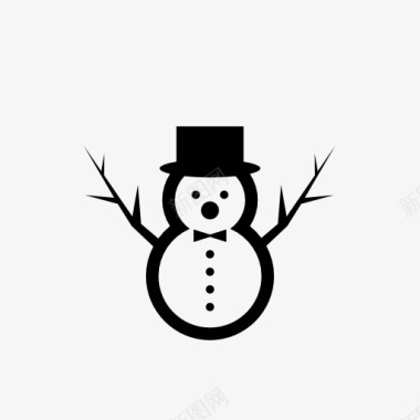 水彩雪人冬日可爱雪人icon图标图标
