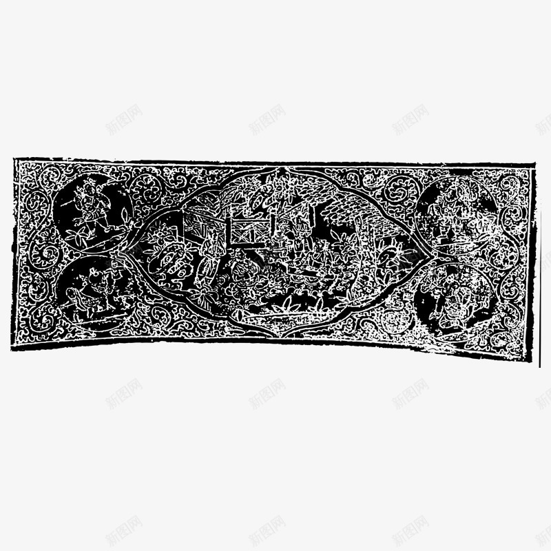 经典民族传统装饰图案纹路画psd免抠素材_88icon https://88icon.com 装饰图案