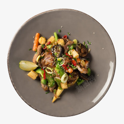 午餐蒜香肉片厨房午餐蒜香肉片高清图片