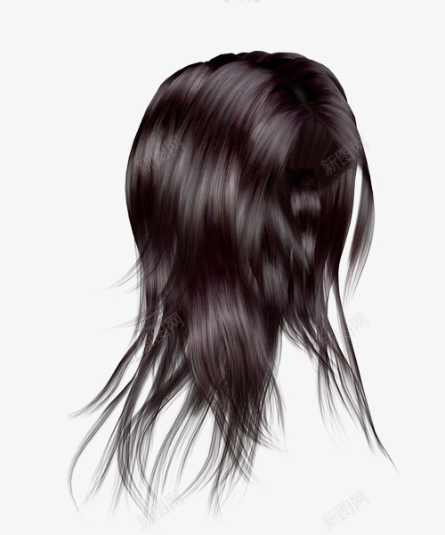 黑色女士头发发型装饰假发png免抠素材_88icon https://88icon.com 假发 发型 头发 女士 装饰 黑色