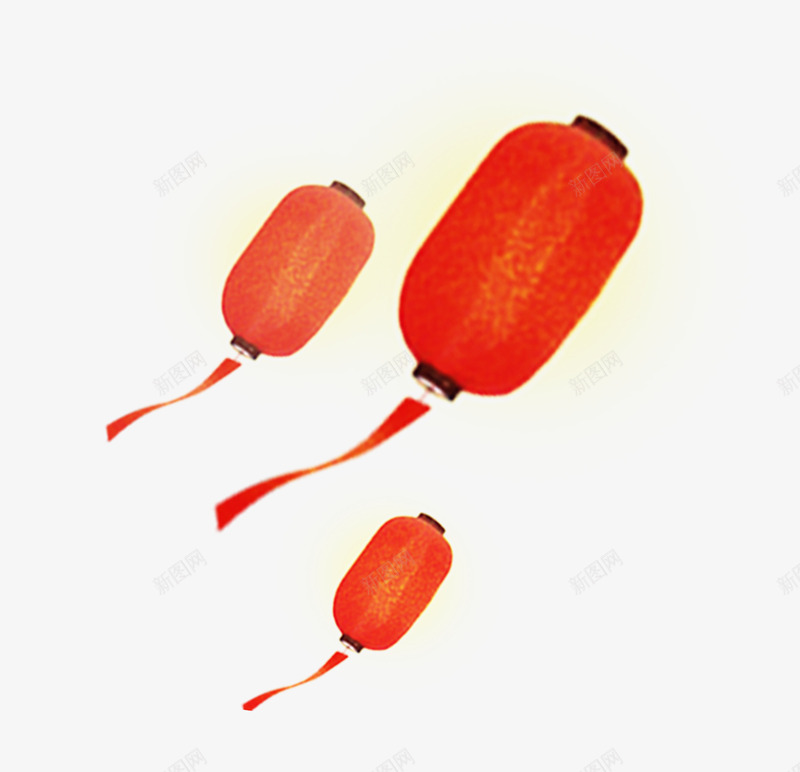 红色漂浮的灯笼psd免抠素材_88icon https://88icon.com 古典 吉祥 新年 漂浮 灯笼 鸡年