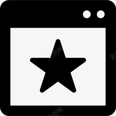 圆角五角星打开的窗口五角星象征图标图标