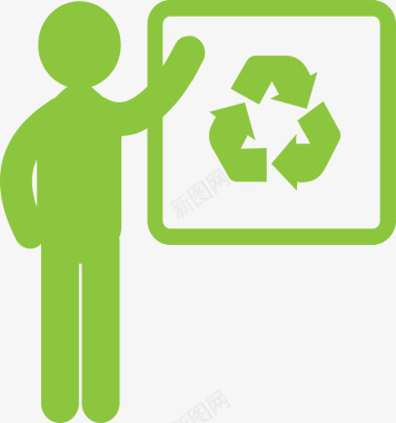 标准字环保绿色循环利用图标图标