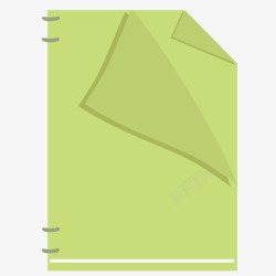 绿色笔记本内页纸张免费素材