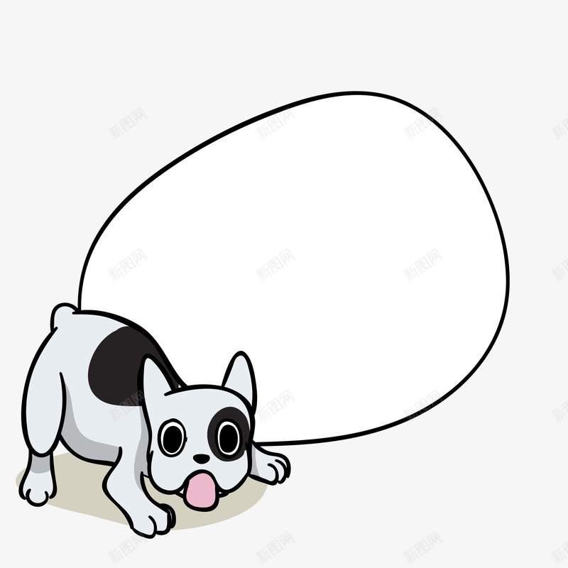 卡通斗牛犬留言板png免抠素材_88icon https://88icon.com 便签设计 小狗 斗牛犬 狗年 留言板