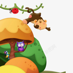 卡通森林素材