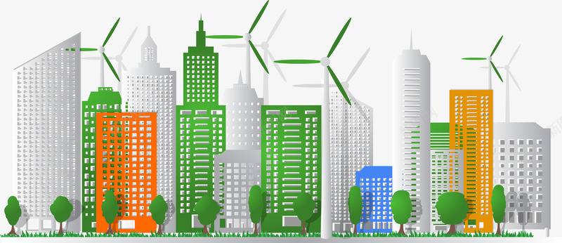 生态城市规划png免抠素材_88icon https://88icon.com 城市街景 城市规划 城市规划图 新能源 生态城市 矢量素材 绿色城市