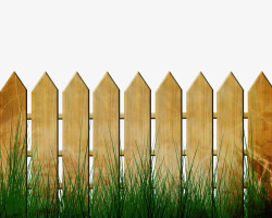 木质尖角栏杆素材