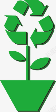 绿色节能减排可回收标识图标图标