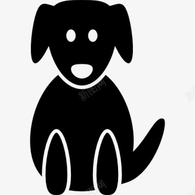 狗的身影坐在一个位置图标图标