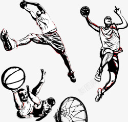 男学生打篮球卡通插画打篮球的人高清图片