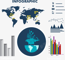 映射信息模板图石油地图矢量图高清图片