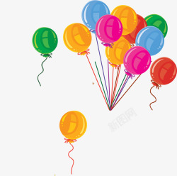 闪耀气球彩色闪耀漂浮气球高清图片