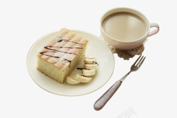 热奶茶奶茶蛋糕下午茶高清图片