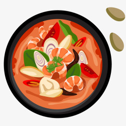 沙拉碗海报手绘面食蔬菜美食罗宋汤元素矢量图高清图片