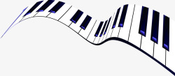 钢琴漂浮琴键素材