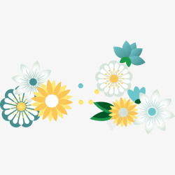 母亲节美丽的花朵装饰插画矢量图素材