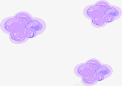 紫色云朵漂浮素材