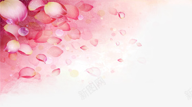 花瓣水滴图案png免抠素材_88icon https://88icon.com 漂浮素材 粉色 装饰图案