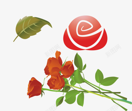 巾精油玫瑰花瓣漂浮图标图标
