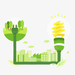 绿色创意城市生态环保海报素材