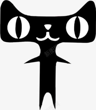 黑色天猫标志创意元素小图标图标
