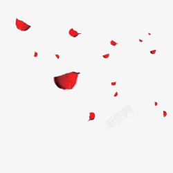 红色花瓣漂浮背景壁纸素材