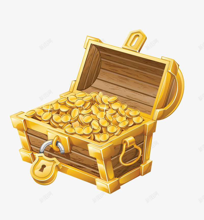 漂浮金币黄金箱子png免抠素材_88icon https://88icon.com 一箱金币 含金量 漂浮金币 箱子 金币 黄金